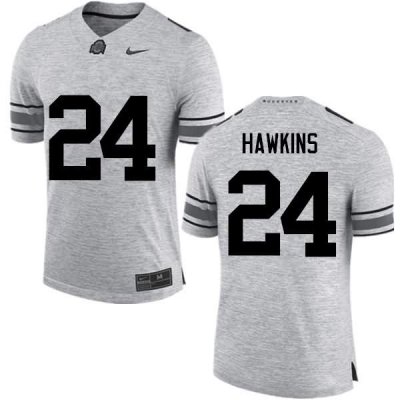 Men's Ohio State Buckeyes #24 Kierre Hawkins Gray Nike NCAA College Football Jersey Discount FYZ4144MW
